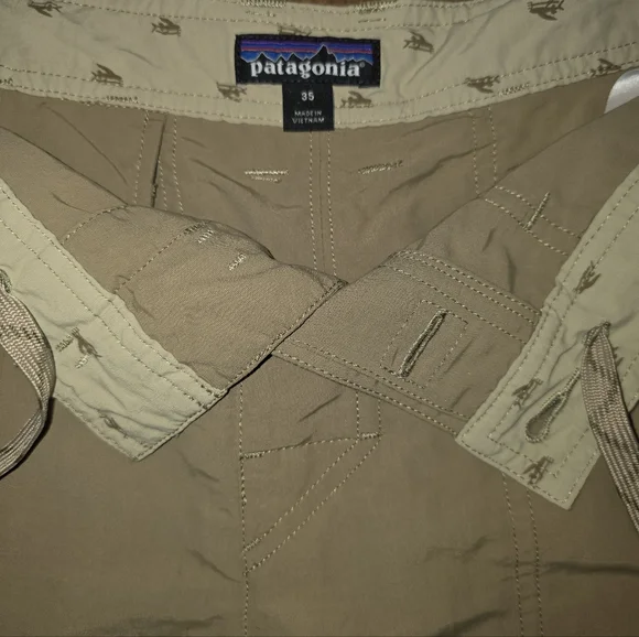 Patagonia Men's 20" Wavefarer Stand Up Tan Shorts Size 35 - Picture 10 of 10
